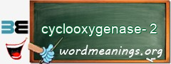 WordMeaning blackboard for cyclooxygenase-2